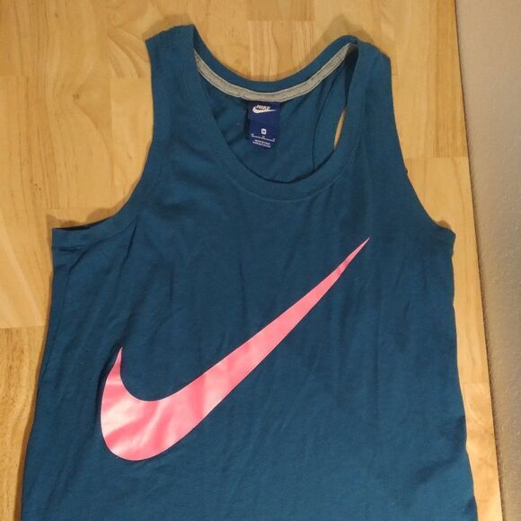 Vintage Nike Big Large Swoosh Logo Tank Top - Picture 1 of 9